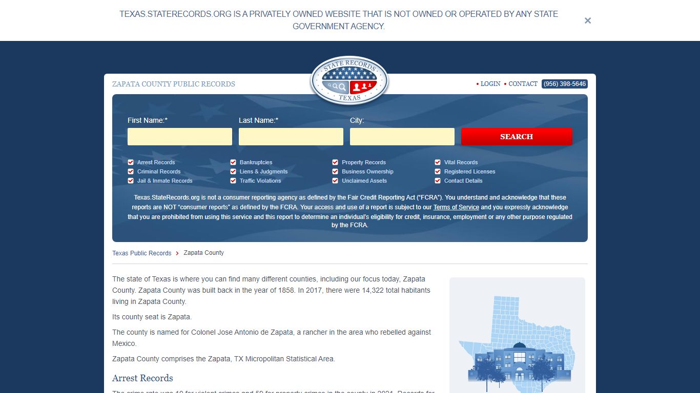 Zapata County Arrest, Court, and Public Records | StateRecords.org